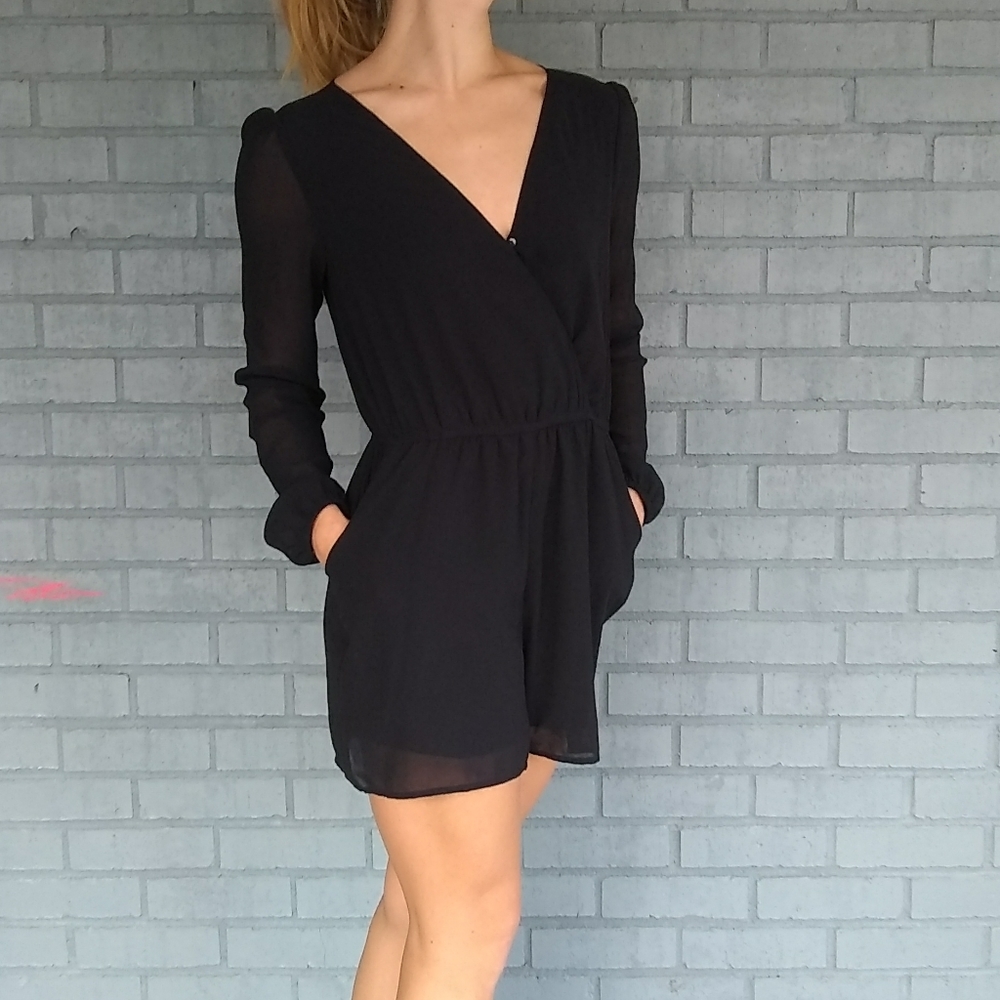 Black romper *with pockets*